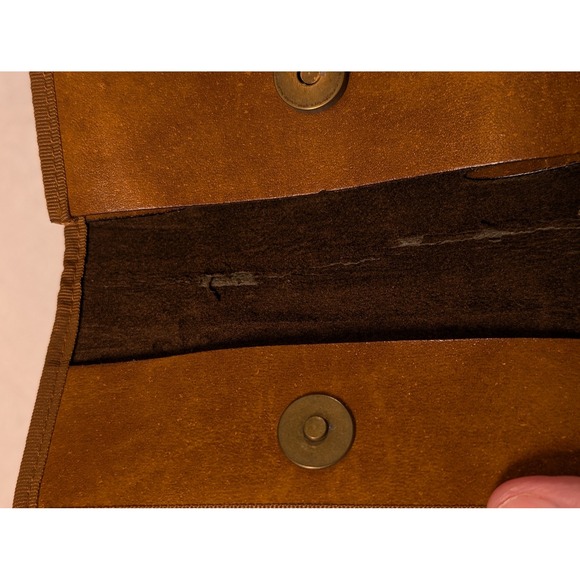 Vintage Firenze Leather Purse Italy Embossed Hand Painted and Tooled Design Read - Picture 8 of 9